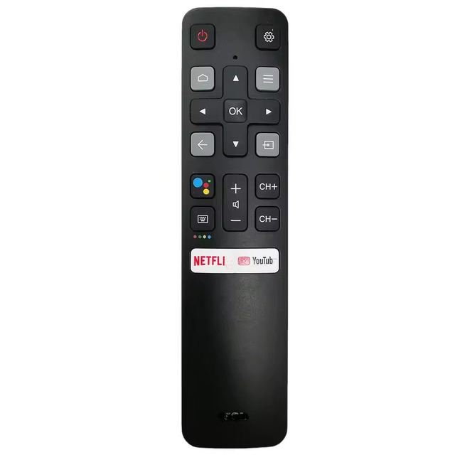 O Smart TV Remote Control for RC802V FNR1 with 4 Buttons ABS Rechargeable Battery 10m Voice Command Fixed Code