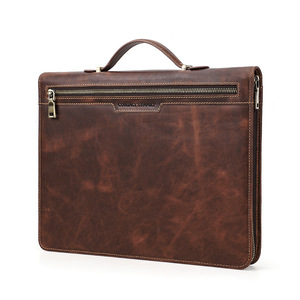 Étui portable de luxe antichoc en cuir de vachette véritable pour <span class=keywords><strong>iPad</strong></span> <span class=keywords><strong>Pro</strong></span> 12,9 pouces <span class=keywords><strong>avec</strong></span> support AirTag, poignée et fermeture éclair - Product Image 5