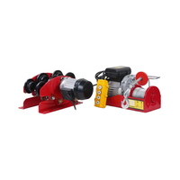 220V/110V Mini-Elektroseilzug mit Laufkatze, Hubkraft 300kg 500kg 800kg 1000kg, Elektrische Seilwinde mit Optionaler Funkfernbedienung