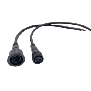 M10 M12 2针3针IP65防水连接器电缆组件，适用于户外LED灯条 - Product Image 1
