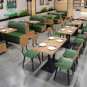 Cadena comercial Restaurantes Suministros de muebles Comida rápida Marco de metal Mesa y sillas para restaurante bar Café Cafetería - Product Image 6