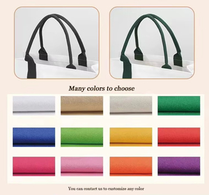 Túi <span class=keywords><strong>tote</strong></span> vải canvas in logo theo yêu cầu kiểu mới, túi đeo chéo, túi mua sắm, túi xách nữ, túi <span class=keywords><strong>tote</strong></span> vải canvas có quai xách - Product Image 5