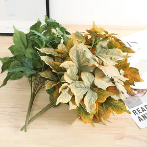 Wholesale Artificial Plants High-quality Plants Bouquet Greeneyr Wedding Decor Home Indoor Decorative Faux Maple Leaves