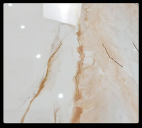 Carreaux de marbre en porcelaine modernes 400x800mm 8mm d'épaisseur, brillants, dorés, résistants à l'usure, antidérapants, antibactériens, pour les murs de la maison et du hall