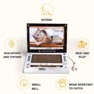 ของเล่นแมวแบบใหม่ ต้นไม้แมว ของเล่นเสริมสร้างปฏิสัมพันธ์และการเคลื่อนไหว น้ำหนักเบา ทำจากกระดาษรีไซเคิลทั้งหมด ของเล่นข่วนเล็บแมวสำหรับแมว - Product Image 5