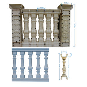 Nuovo design decorativo in calcestruzzo balaustra stampi a mano binario recinzione palo balaustra barriera vaso riutilizzabile balcone plastica stampi - Product Image 6