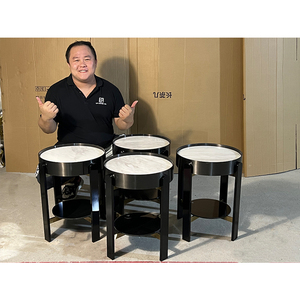 Foshan Modern Luxury Hotel Living Room <b>Small</b> Marble Top Coffee <b>Table</b> Furniture Round <b>White</b> Stone Coffee <b>Table</b> Marble Coffee - Product Image 1