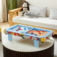 Table de billard pour enfants 6 en 1, table de jeux multifonctionnelle, billard, curling, bowling, sling puck, ludo, gobang, jeu d'intérieur portable pour la maison TM-3106