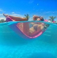 Nouvelle chaise longue flottante pour hôtel sur l'eau, transat de bain de soleil extérieur sur l'eau