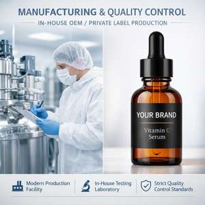 Suero de Vitamina C, Fabricante OEM Directo de Fábrica, No Mayorista, Marca Privada, Cuidado Facial Antioxidante e Iluminador, Fórmula Personalizada - Product Image 4