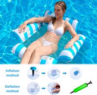 Fauteuil flottant gonflable à rayures pour piscine, idéal pour les fêtes et les vacances - 48 x 47 po