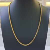 Ensemble Cadeau Unisexe Ilona Trendy : Collier et Bracelet en Chaîne Solide Double Usage, Plaqué Or 18 carats, Acier Inoxydable Poli, Maillons Cubains Stéréo
