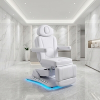 Table de massage électrique pliable à 3 moteurs en cuir PU chauffante pour salon de beauté et spa