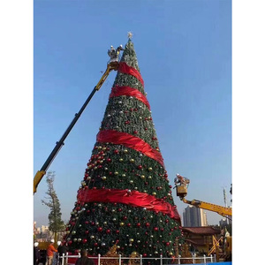 Thiết kế mới 8 10 12 15 mét ngoài trời khổng lồ Cây giáng sinh với ấm trắng đèn LED bao gồm cho thành phố công viên vuông trang trí - Product Image 1