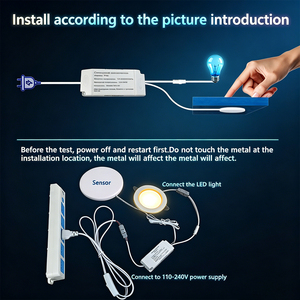 Interrupteur tactile marche/arrêt 110V/220V, capteur tactile en <span class=keywords><strong>bois</strong></span>, interrupteur de contrôle LED à capteur pénétrable pour maison intelligente 220V, personnalisé - Product Image 3