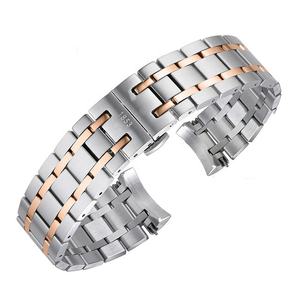 <span class=keywords><strong>Bracelet</strong></span> de montre en métal et acier massif, fermoir à double bouton, 22mm 23mm 24mm, pour <span class=keywords><strong>Tissot</strong></span> T035 1853 - Product Image 1