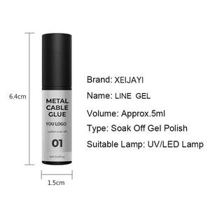 Nouveau gel UV pour nail art, haute densité, <span class=keywords><strong>dessin</strong></span> au trait métallique, sans HEMA, sans TPO, flacon de 7 couleurs, ensemble de gel pour rayures - Product Image 5