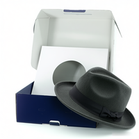 Caja de Embalaje para Sombreros de Cartón Reciclable, Caja de Envío para Sombreros Fedora, Caja Corrugada para Sombreros, Muestra Gratuita
