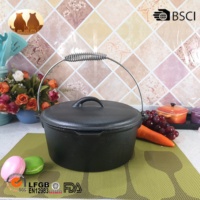 Fonte noire pour four néerlandais, ustensiles de cuisine en fonte