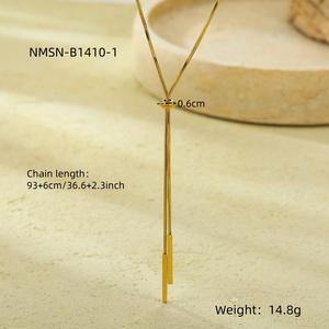 Новая нишевая Длинная цепочка из нержавеющей стали со змеиным косточком, роскошная стильная подвеска, водонепроницаемая особенность, модная Мода для вечеринки - Product Image 4