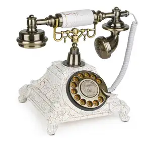 Téléphone antique Style européen Téléphone vintage Téléphone fixe rétro Décor Téléphones à l'ancienne Décoration d'hôtel et de bureau à domicile