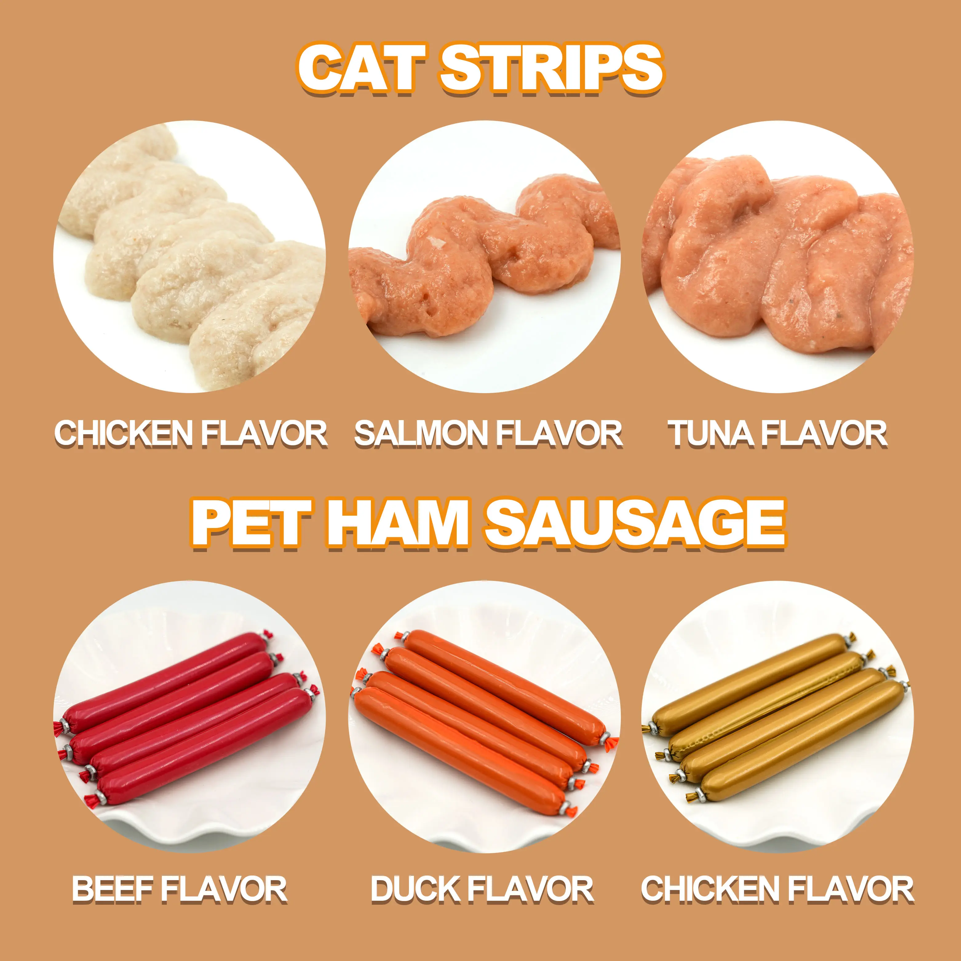OEM Dog Snacks Pet Ham Sausage Healthy Duck Meat Pet Training Sausages Wholesale Pet Food