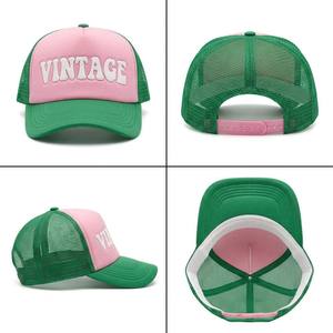 Casquette en mousse X&K style vintage années 90, coupe haute amincissante pour le visage, logo personnalisé, impression 3D en relief, vente en gros, casquette <span class=keywords><strong>de</strong></span> camionneur rétro - Product Image 5