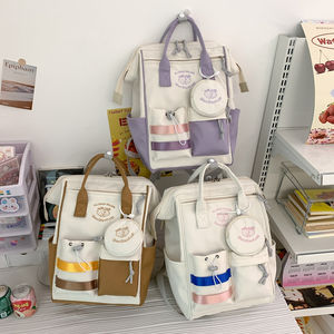 Gran oferta, mochilas <span class=keywords><strong>de</strong></span> colores con costuras, bolsa <span class=keywords><strong>de</strong></span> viaje para niñas, 2 uds., conjunto <span class=keywords><strong>de</strong></span> mochilas escolares, <span class=keywords><strong>mochila</strong></span> para estudiantes, Mochilas - Product Image 6