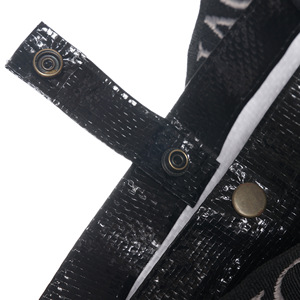 블랙 초대형 용량 배 패턴 휴대용 패션 쇼핑 솔리드 <span class=keywords><strong>PP</strong></span> 직조 가방 긴 손잡이 포함 - Product Image 3