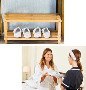 Pantuflas Desechables de Tela para Hotel, Airbnb, Spa, Salón, Fiesta, Invitados de Boda - Talla Única para Adultos - Product Image 3