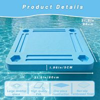 Table de jeu flottante multifonctionnelle en mousse EVA 80 cm avec 4 porte-gobelets, plateau flottant pour piscine, plage, lac – Vente en gros