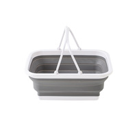 Panier de rangement pliable en plastique PP écologique pour le camping en plein air, panier de pique-nique portable, multifonctionnel, télescopique, moderne et simple