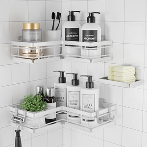 Set di 3 Mensole Adesive per Doccia Senza Foratura Antiruggine Mensola Angolare da Bagno a Basso Prezzo - Product Image 5