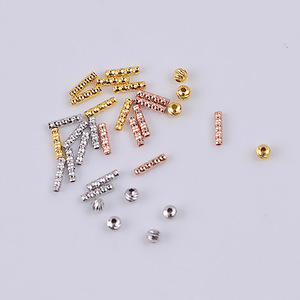 Bracelet baroque en argent S925 avec fleurs et perles, matériel de bricolage fait main, accessoires neufs avec petit tube et perle dorée de taille MM - Product Image 2