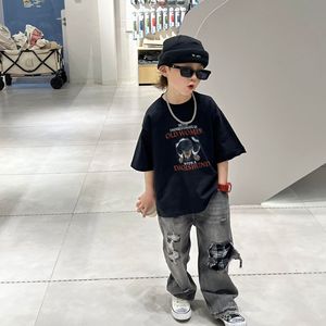 Nuevos pantalones y vaqueros rasgados y temperamentales de moda para niños - Product Image 3