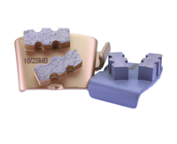 Outil de meulage diamanté EZ Change, segment à double denture personnalisé, bloc abrasif, disque abrasif pour béton, meuleuse HTC