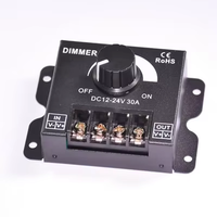 LED gradateur 30A bande lumineuse dure et douce avec variateur bouton de régulateur de luminosité 12V 24V