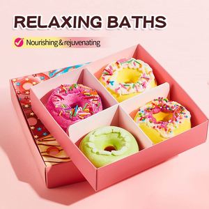 Juego de bolas de sal de baño con forma de macaron SADOER, juguete limpiador corporal, ideal para comercio transfronterizo. - Product Image 2