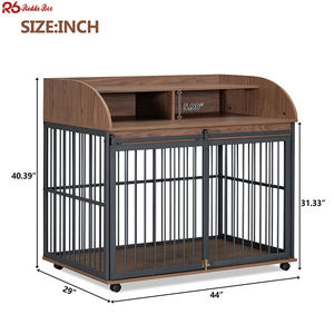 Meubles de caisse en bois pour chiens de grande et moyenne taille Chenil robuste avec espace de rangement - Product Image 6