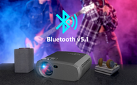 5G WIFI Projecteur Mini Smart Real 1080P Full HD Film Proyector 200 ''Grand Écran LED Dent Bleue Projecteur Extérieur Portable