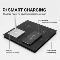 Lampe de Table Portable de Luxe pour Hôtellerie-Restauration, Veilleuse Rechargeable avec Capteur Tactile et Station de Recharge Sans Fil