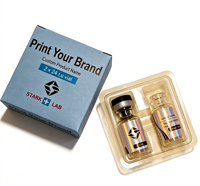 Étiquettes personnalisées en vinyle imperméable pour flacons de peptides, 3ml, 10ml, 15ml, mini, extensibles à 300%, largeur 1000mm, 12µm, 20 pouces, 22 flacons