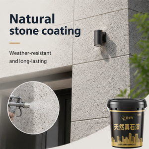 <span class=keywords><strong>Peinture</strong></span> texturée en pierre véritable aux couleurs riches et aux teintes profondes pour l'extérieur des restaurants de style méditerranéen - Product Image 1
