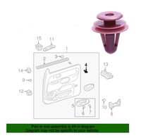 Nouveaux clips de fixation universels en nylon violet à double bride pour panneaux de porte de voiture, pour garnitures intérieures automobiles