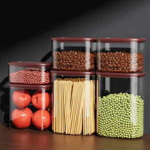Contenitori in Vetro Borosilicato <span class=keywords><strong>per</strong></span> Chicchi di Caffè, Snack e Pasta, <span class=keywords><strong>Barattoli</strong></span> Ermetici <span class=keywords><strong>Sottovuoto</strong></span>, Direttamente dalla Fabbrica - Product Image 1