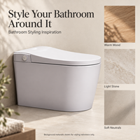 En stock - Toilette intelligente électrique, bidet intelligent, WC en céramique monobloc, chasse d'eau automatique, télécommande, sécheur à air chaud