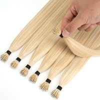 Extensions de cheveux russes Remy pré-collées Lanmuse en gros, pointe Nano Ring, qualité 12A, double tirage, pour salon de coiffure
