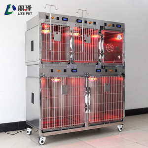 Lámpara calentada de acero inoxidable LIZE, jaula <span class=keywords><strong>veterinaria</strong></span> a la venta, casa transpirable para mascotas, Jaula de madera para conejos, jaulas para animales pequeños, 1 Uds. - Product Image 5