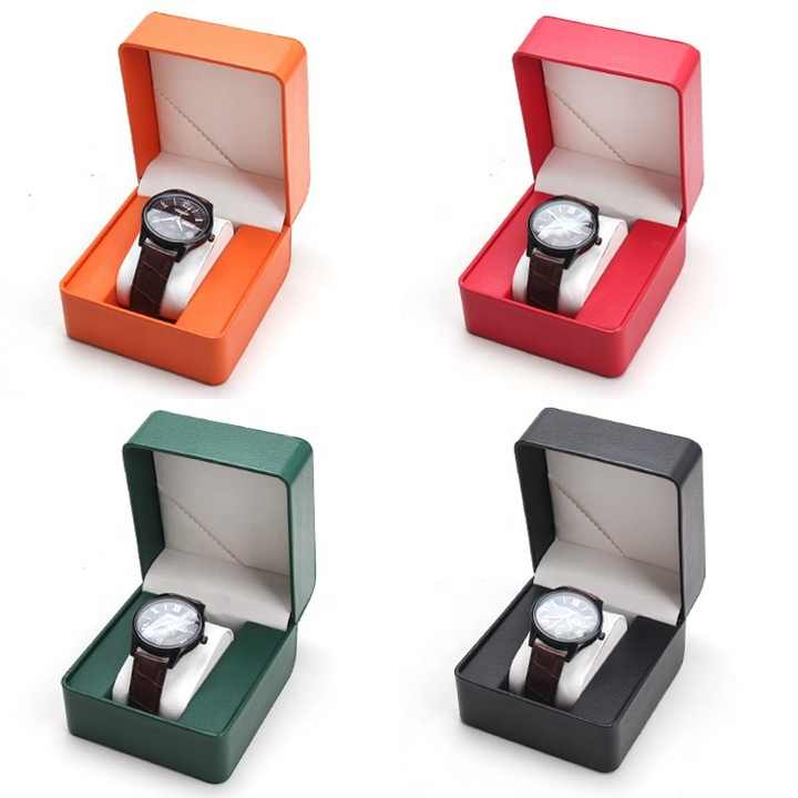 Luxury Custom Logo Black Orange Watch Boxes - Charming Packing