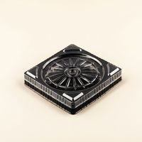 Boîte à pâtisserie, chocolat, bonbons, biscuits, carrée ou ronde, faite à la main, avec couvercle transparent en plastique PET écologique, best-seller, 166 mm, 211x211x33 mm